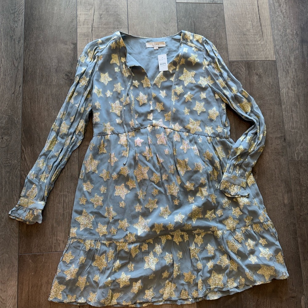 Gold Star Patterned Dress
